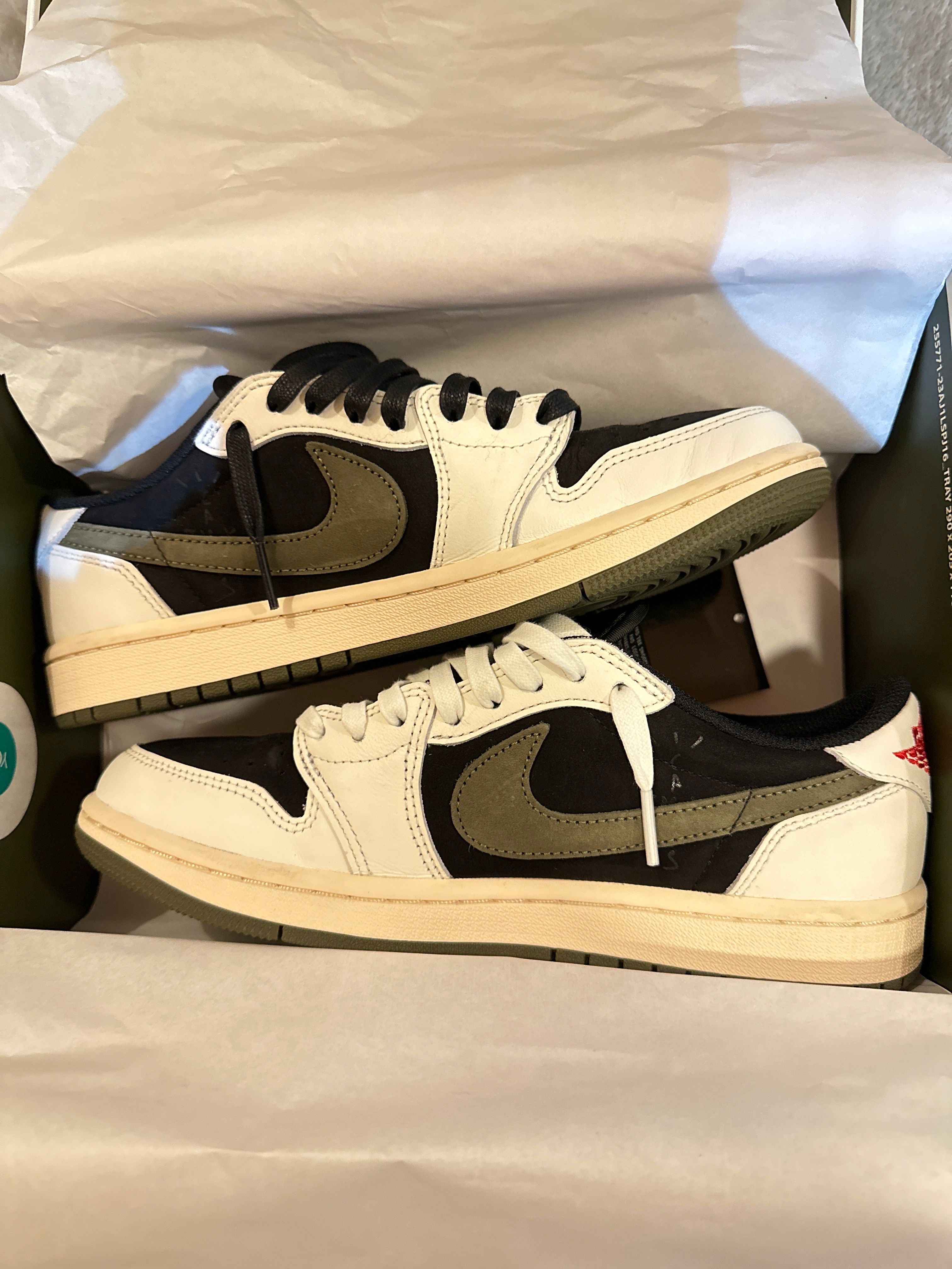 Travis Scott × Nike Women's Air Jordan 1 Low OG "Medium Olive"