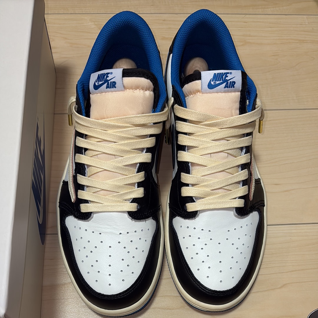 Travis Scott × fragment design × Nike Air Jordan 1 Low OG SP "Military Blue"