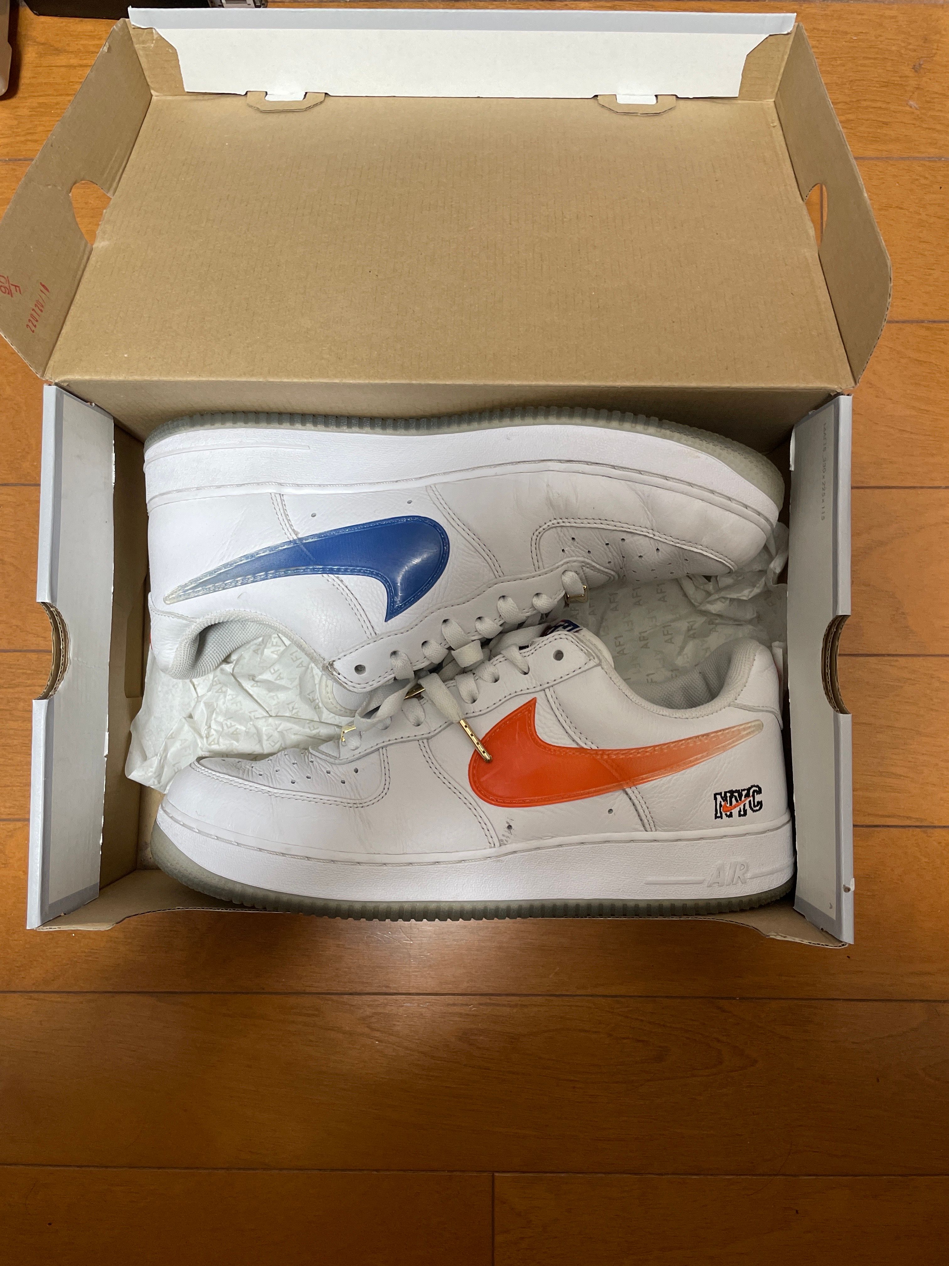 KITH × Nike Air Force 1 Low "White/Rush Blue/White/Brilliant Orange"