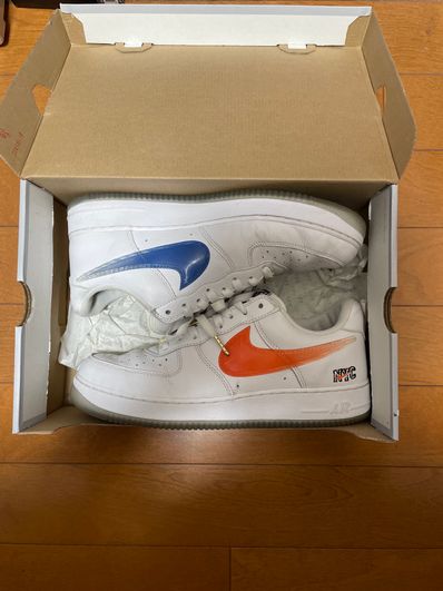 KITH × Nike Air Force 1 Low "White/Rush Blue/White/Brilliant Orange"
