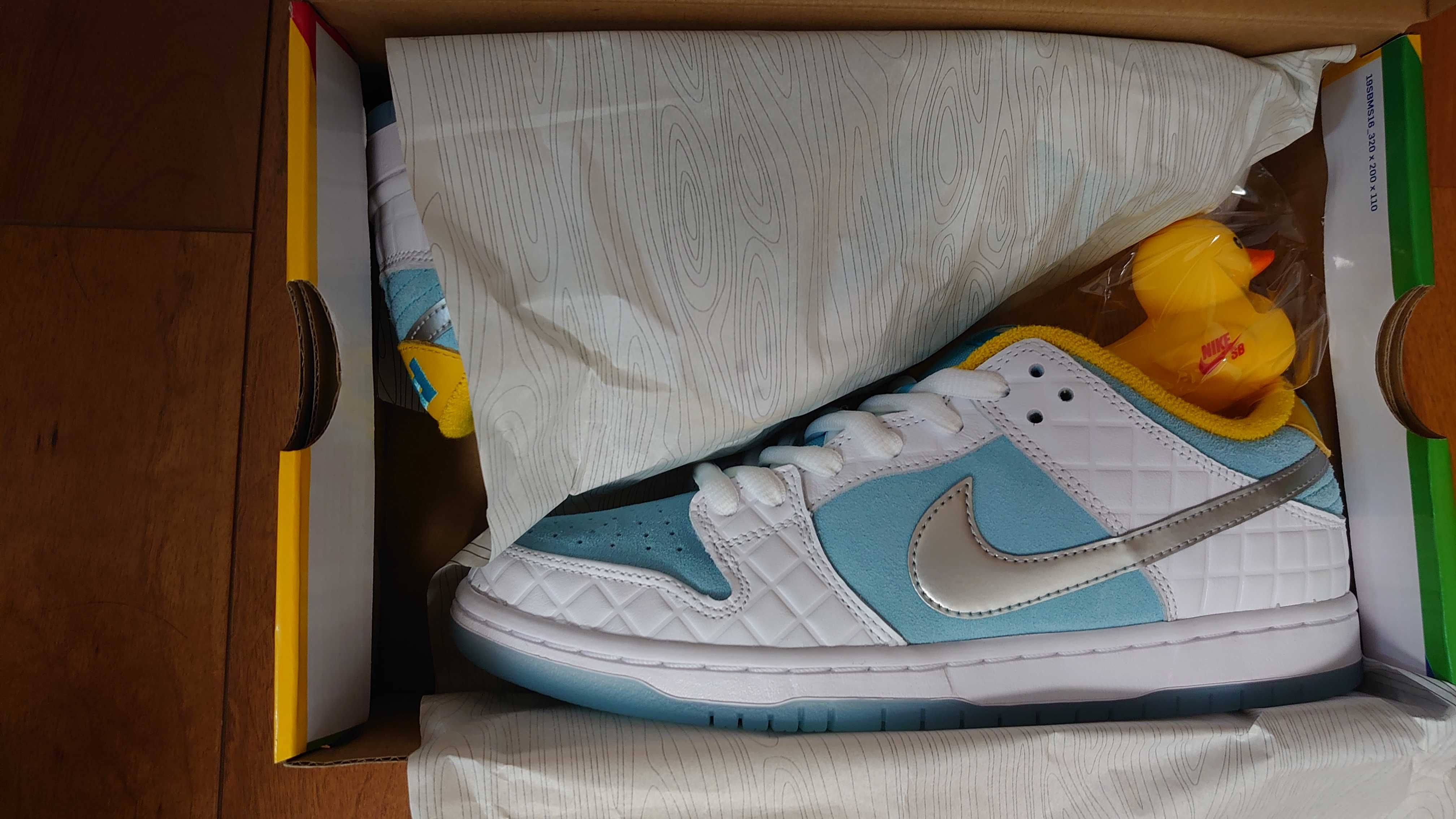 FTC × Nike SB Dunk Low "White/Blue"