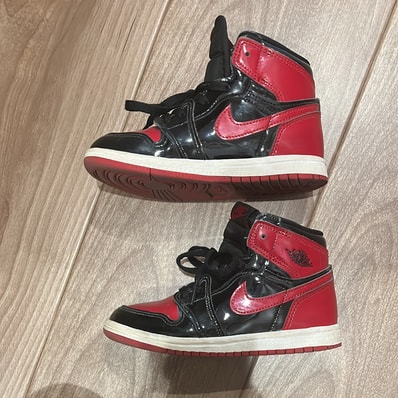 Nike TD Jordan 1 High OG "Patent Bred"