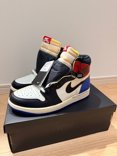fragment design × UNION × Nike Air Jordan 1 High OG "Black/Varsity Red"