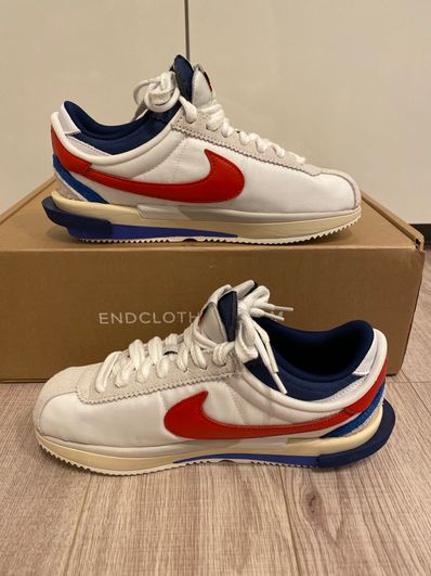 sacai × Nike Zoom Cortez "White and University Red"