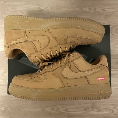 Supreme × Nike Air Force 1 Low "Flax/Wheat"