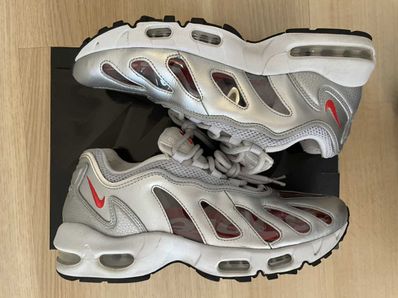Supreme × Nike Air Max 96 "Metallic Silver/Speed Red/Clear"