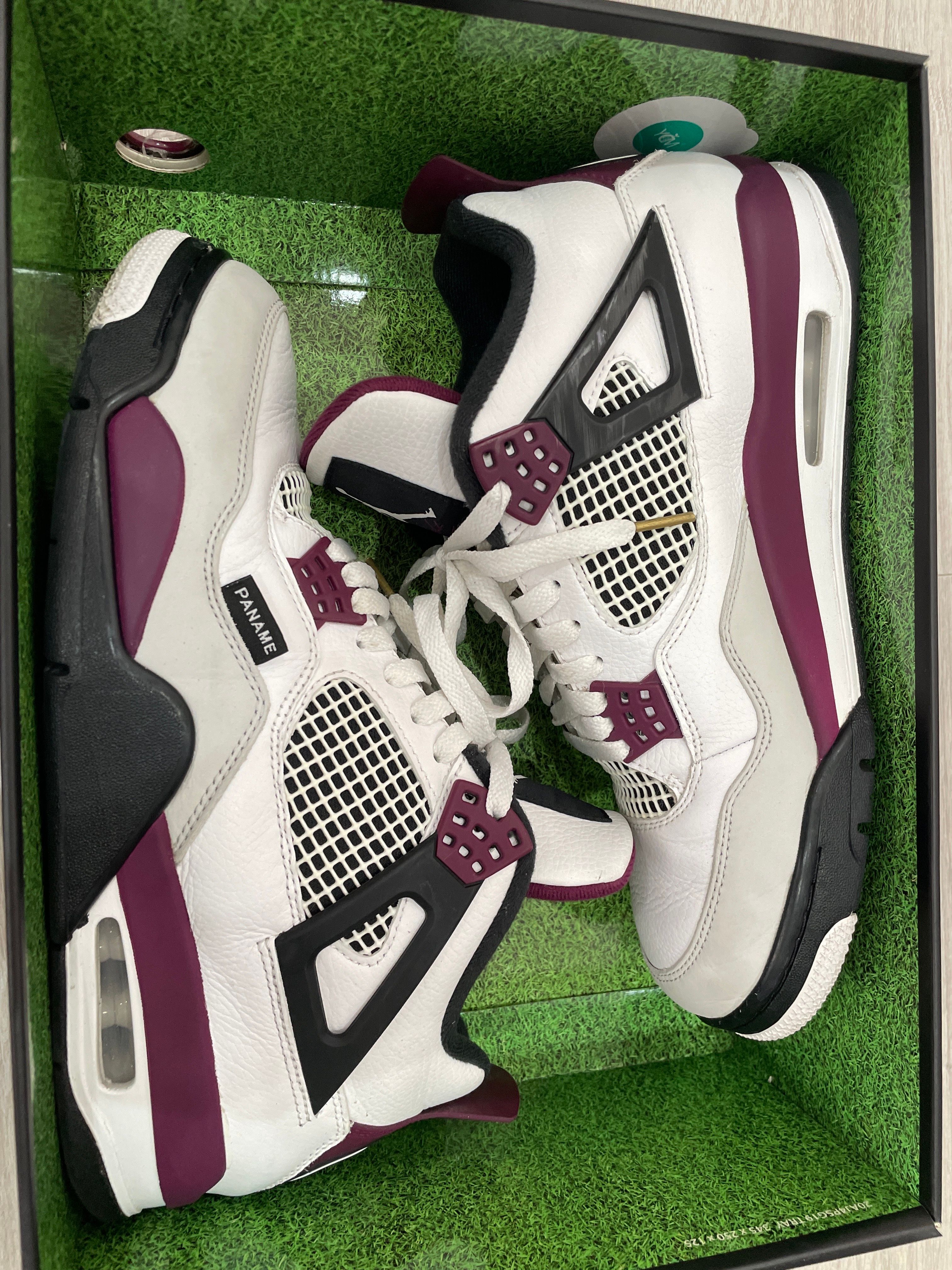 Paris Saint Germain ×Nike Air Jordan 4 Retro "White/Bordeaux/Neutral Gray"