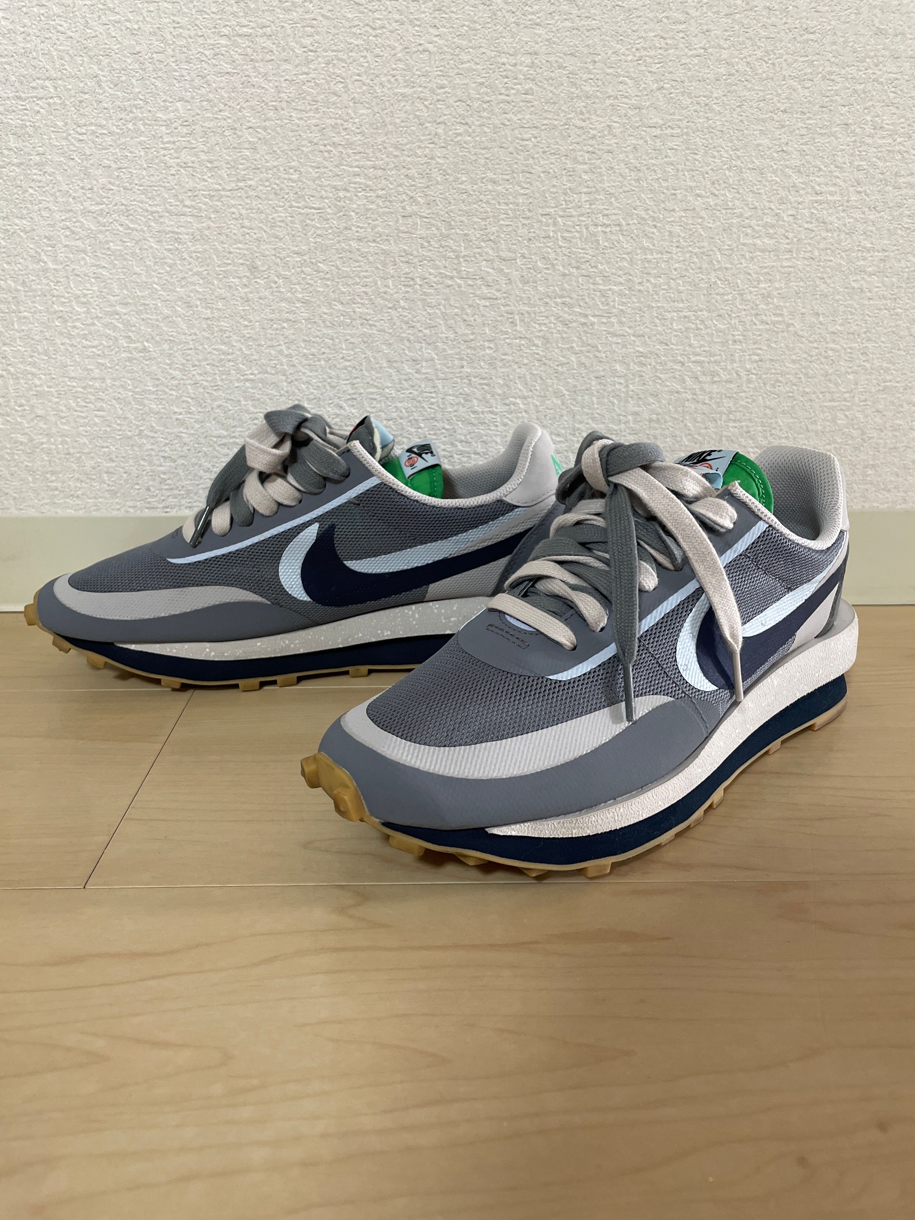 CLOT × Sacai × Nike LD Waffle "Grey Obsidian/Cool Grey"