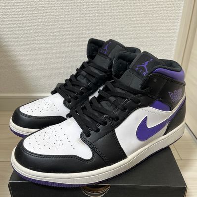 Nike Air Jordan 1 Mid "Black/Court Purple"