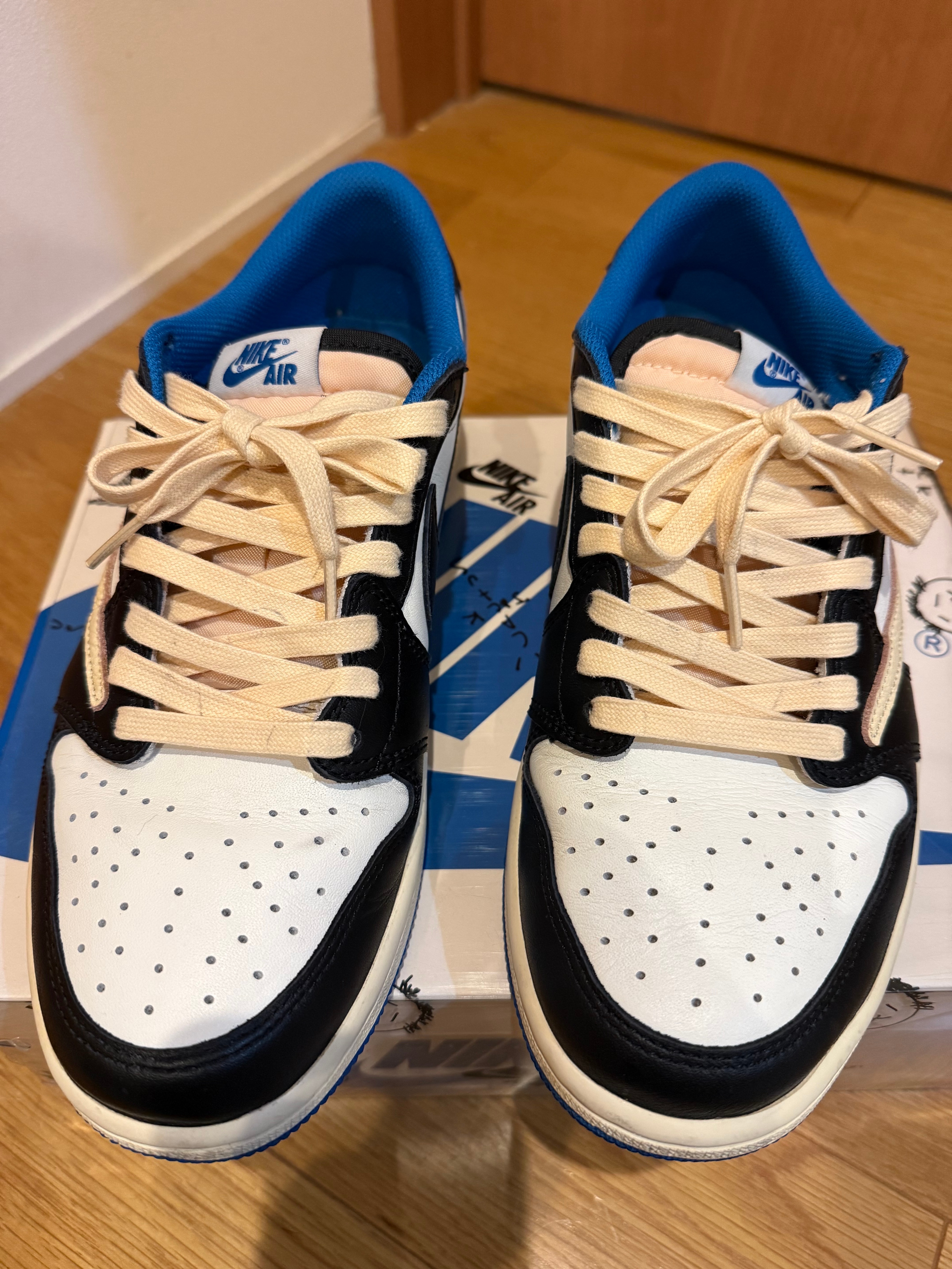 Travis Scott × fragment design × Nike Air Jordan 1 Low OG SP "Military Blue"