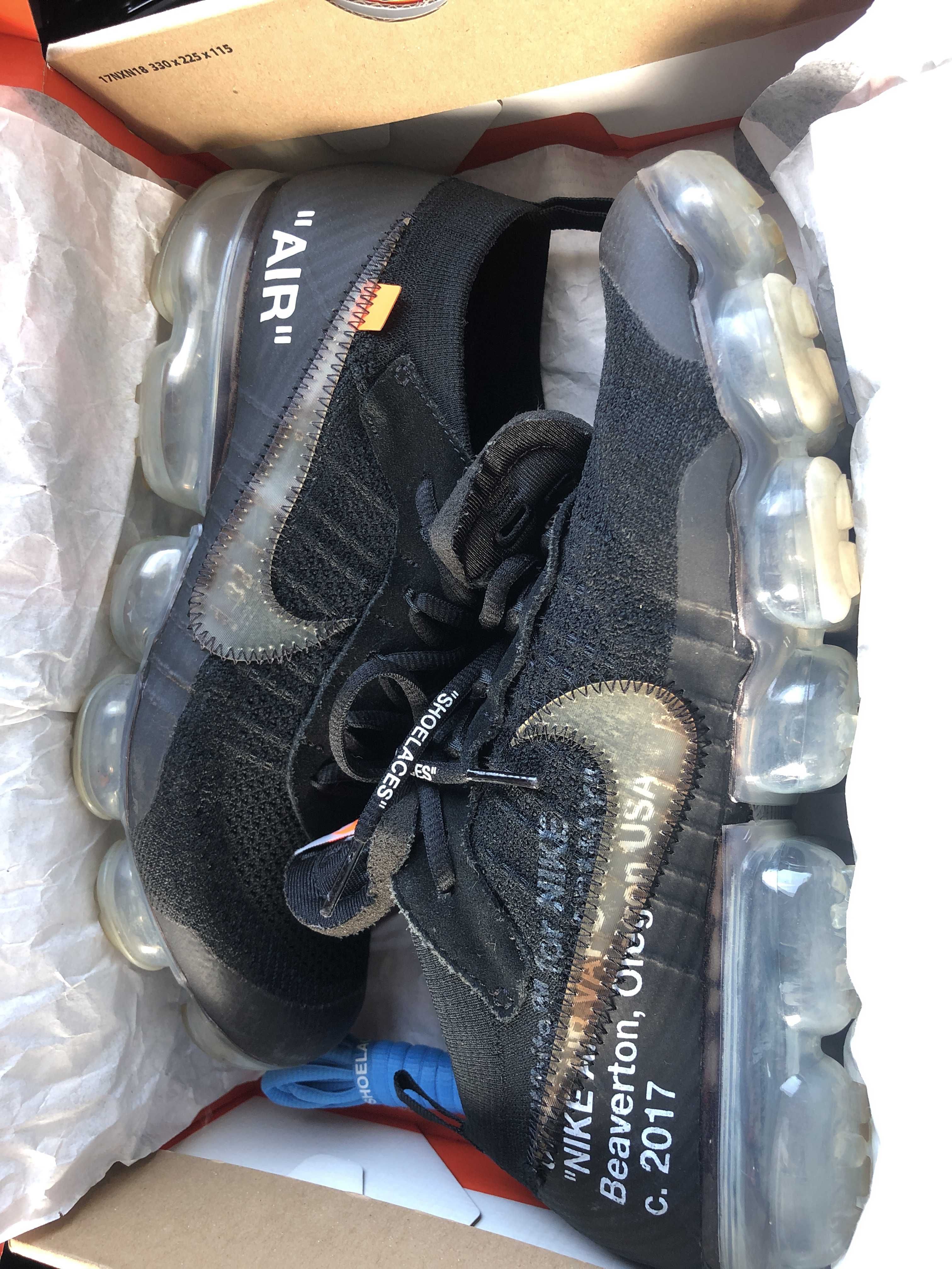 Off-White × Nike Air Vapormax "Black/Total Orange/Clear"