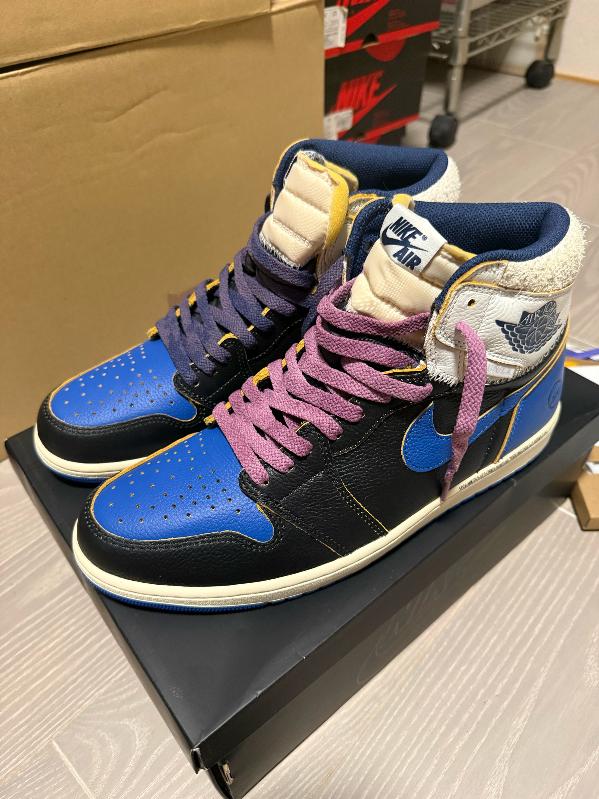 fragment design × UNION × Nike Air Jordan 1 High OG "Sport Royal"
