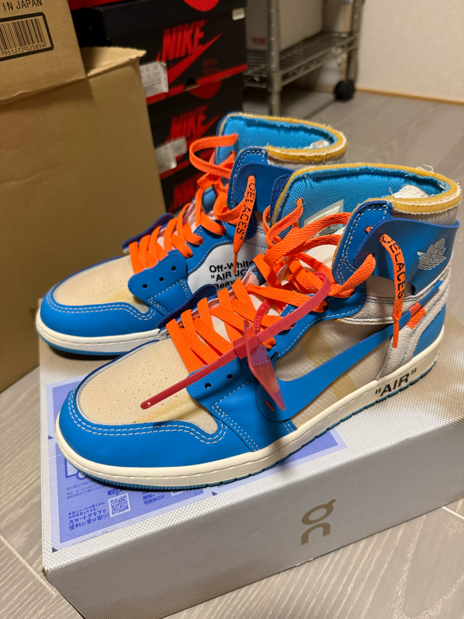 Off-White × Nike Air Jordan 1 High UNC "White/Dark Powder Blue"