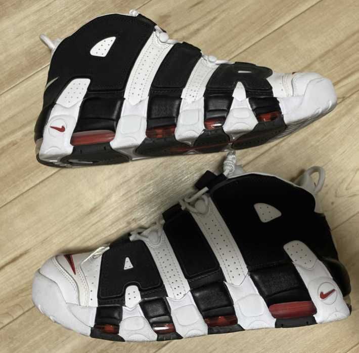 NIKE AIR MORE UPTEMPO "WHITE/BLACK/UNIVERSITY RED"(2020)