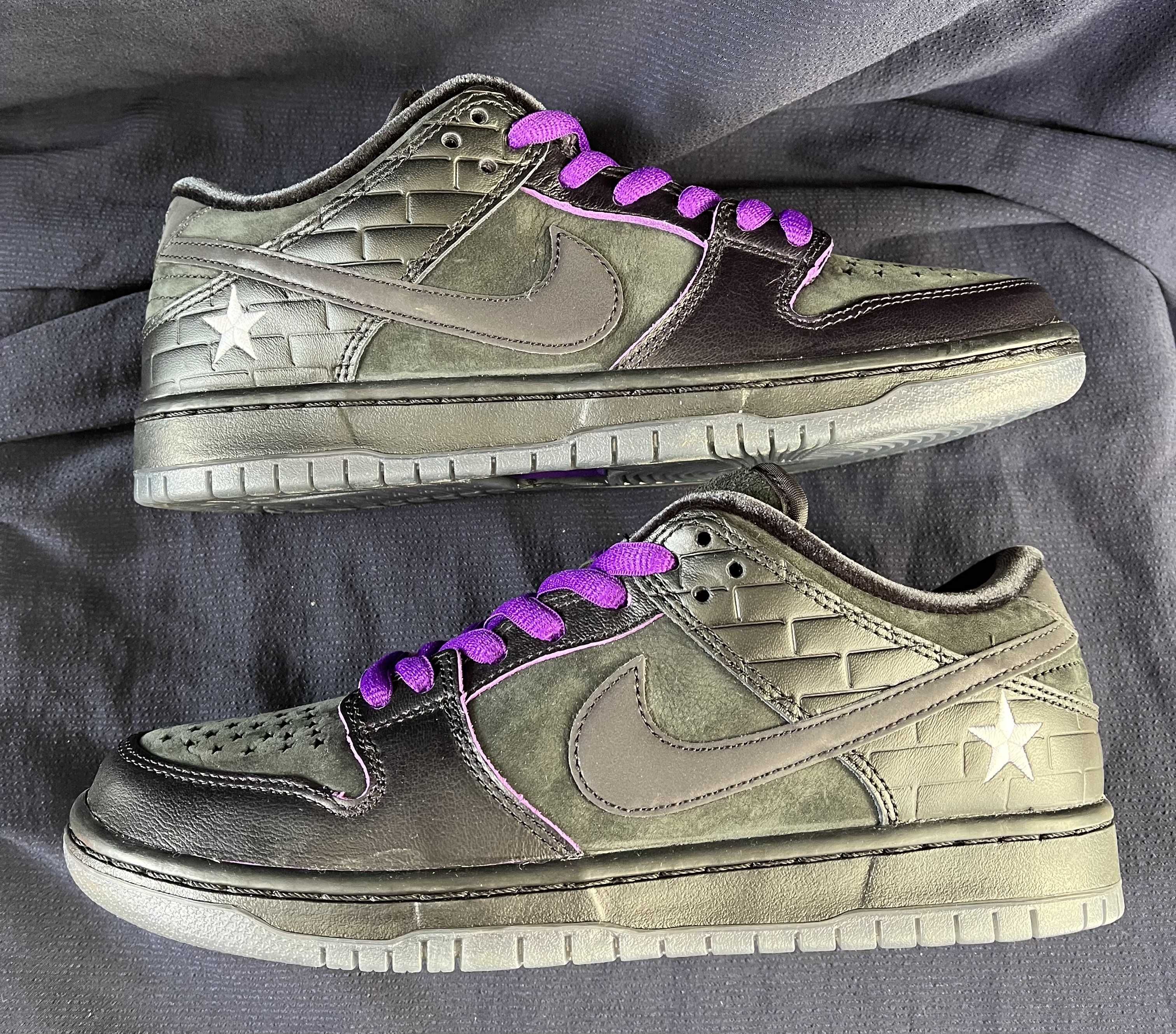 Familia × Nike SB Dunk Low First Avenue "Black/Voltage Purple-White"