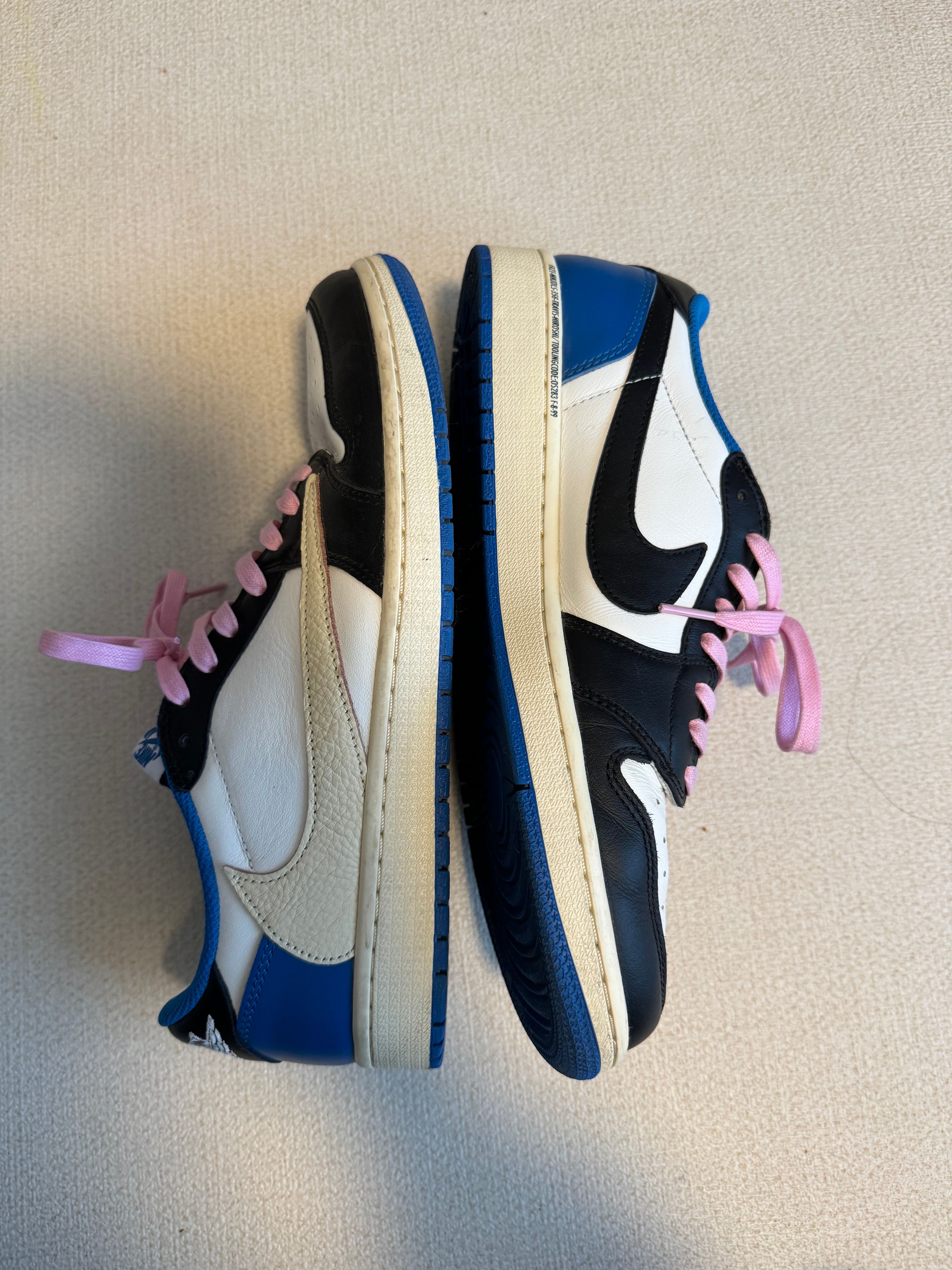 Travis Scott × fragment design × Nike Air Jordan 1 Low OG SP "Military Blue"