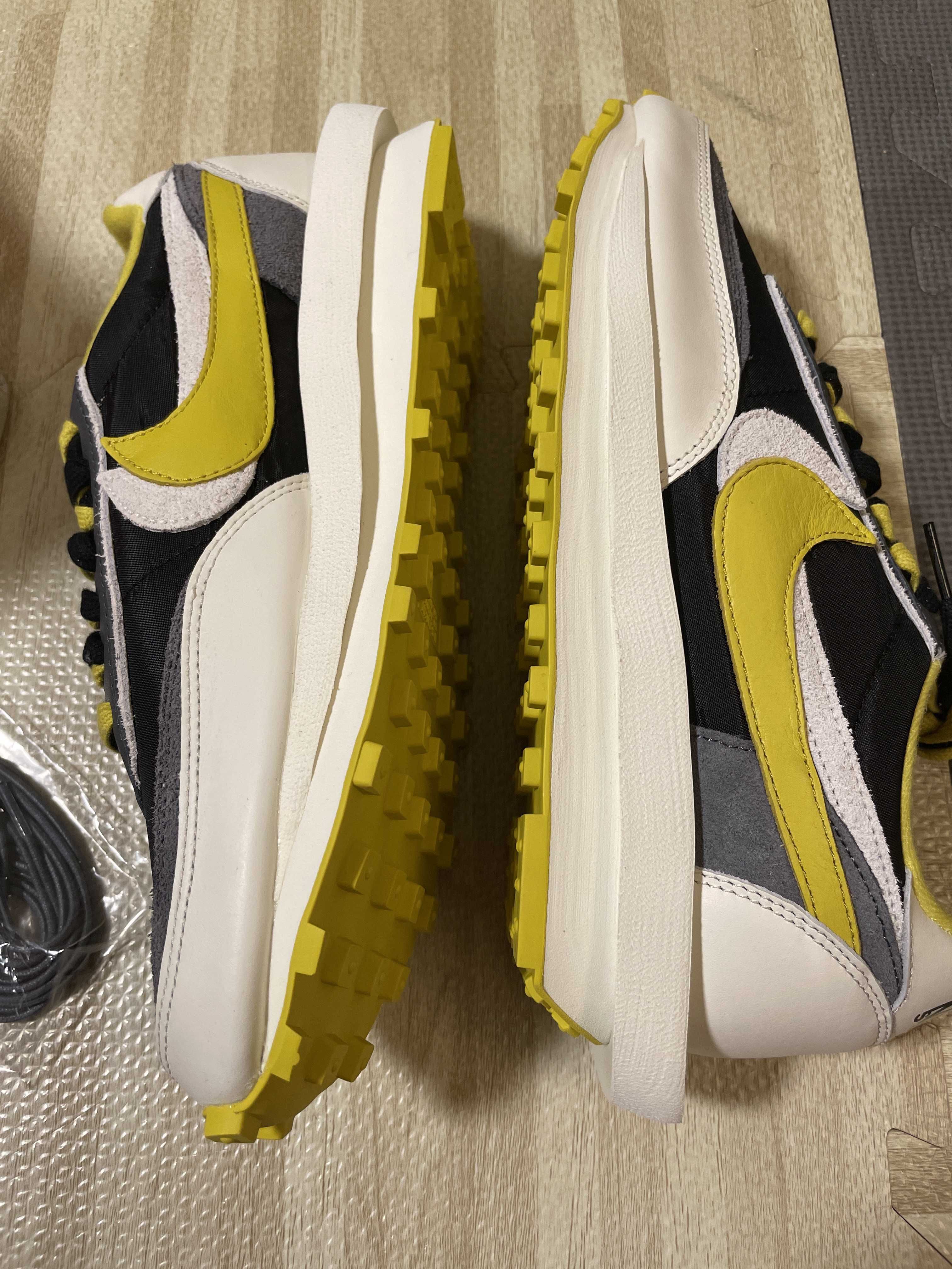 UNDERCOVER × sacai × Nike LD Waffle "Black/Sail-Dark Grey-Bright Citron"
