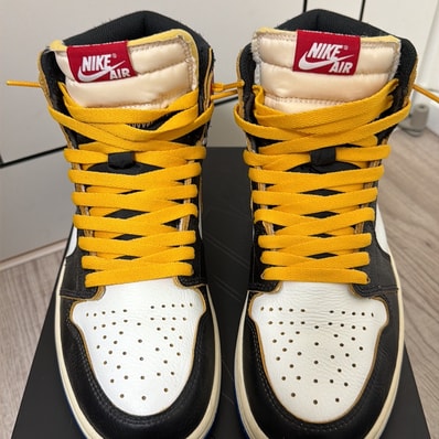 fragment design × UNION × Nike Air Jordan 1 High OG "Black/Varsity Red"
