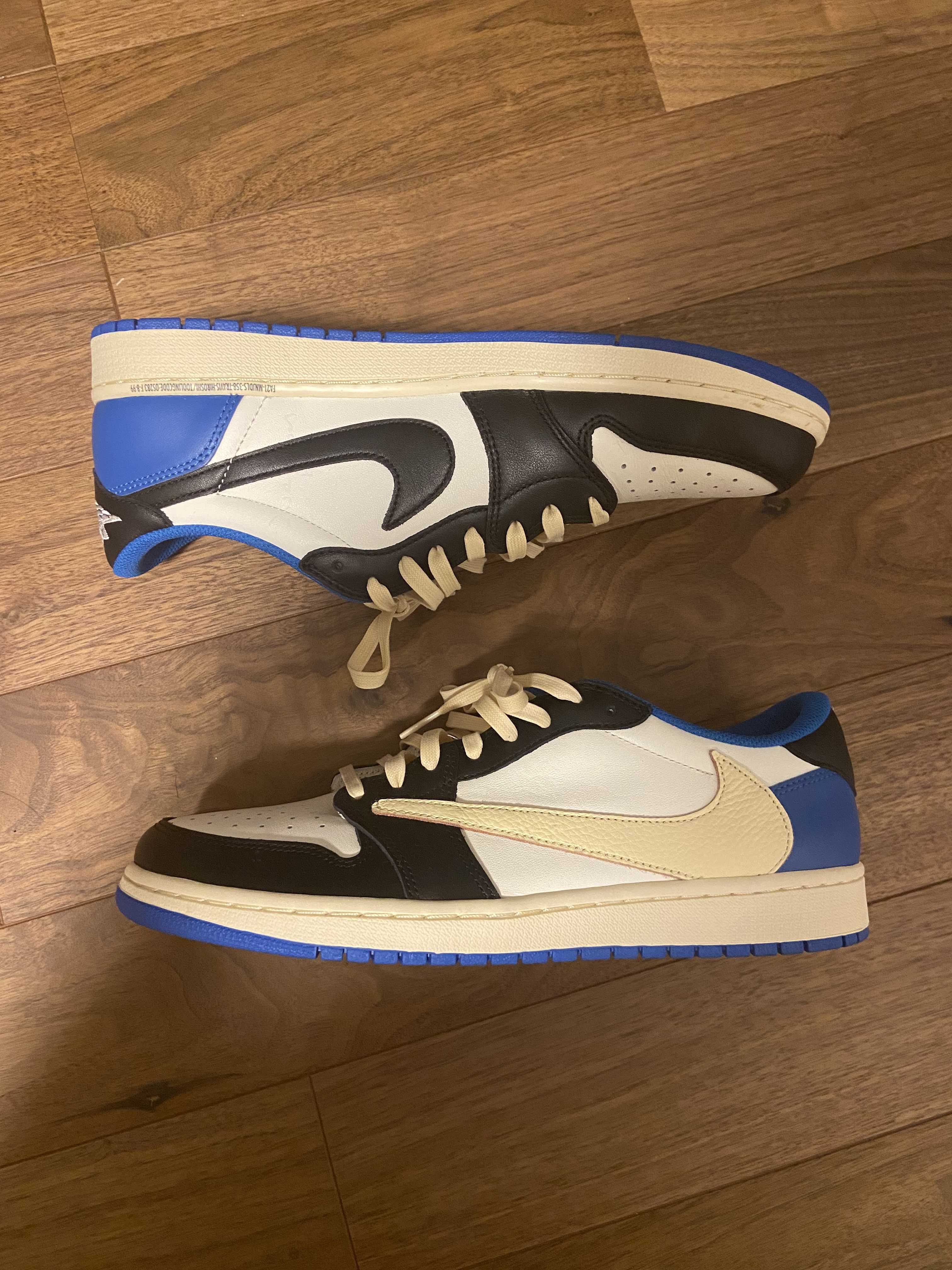Travis Scott × fragment design × Nike Air Jordan 1 Low OG SP "Military Blue"