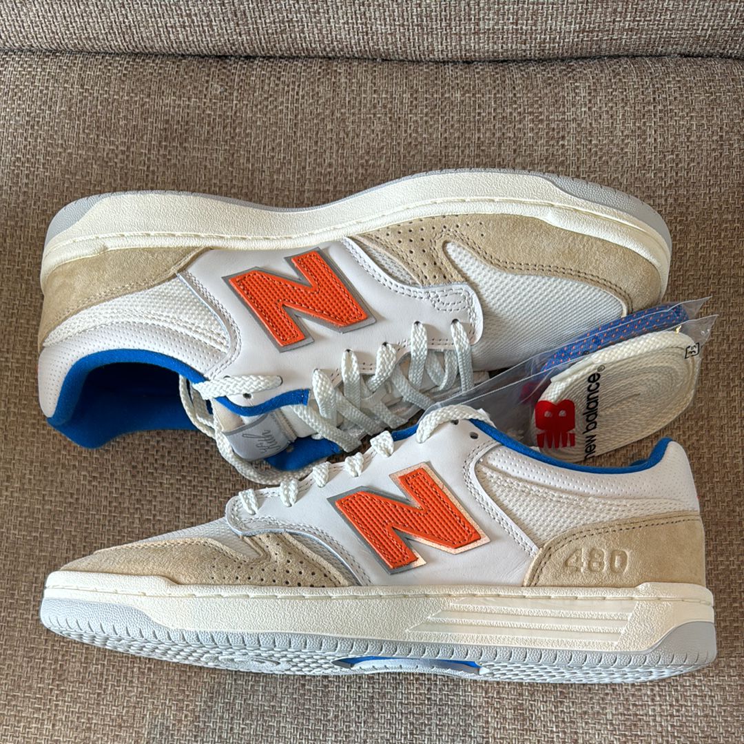 キス × ニューバランス ヌメリック 480 マディソンスクエアガーデン "タンオレンジ"