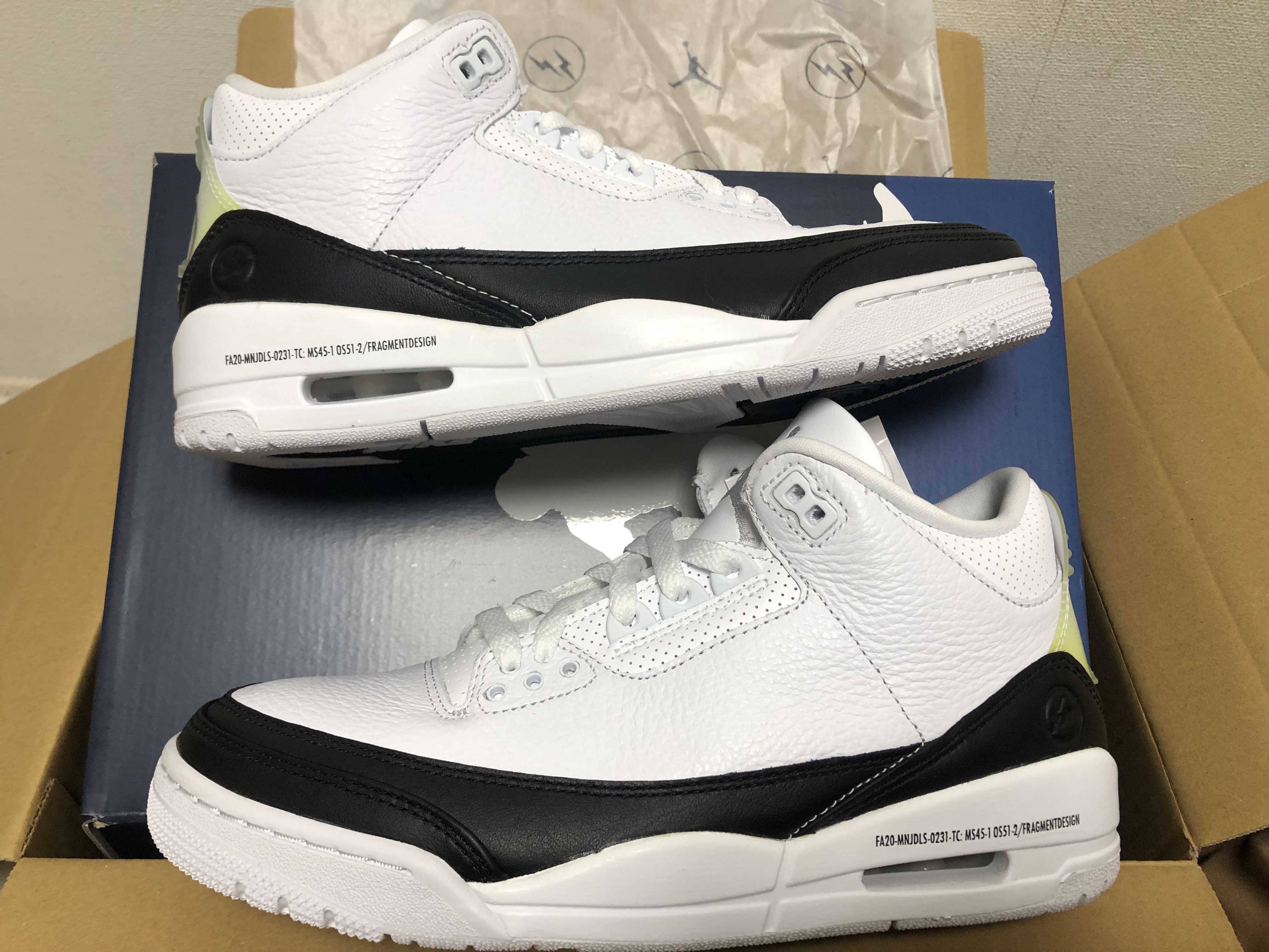 Fragment × Nike Air Jordan 3 "White/Black"
