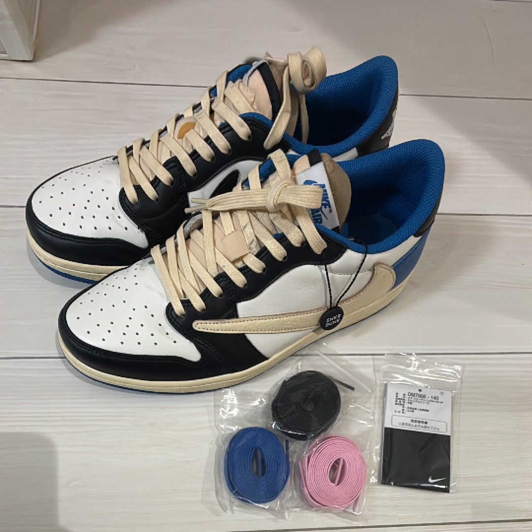 Travis Scott × fragment design × Nike Air Jordan 1 Low OG SP "Military Blue"