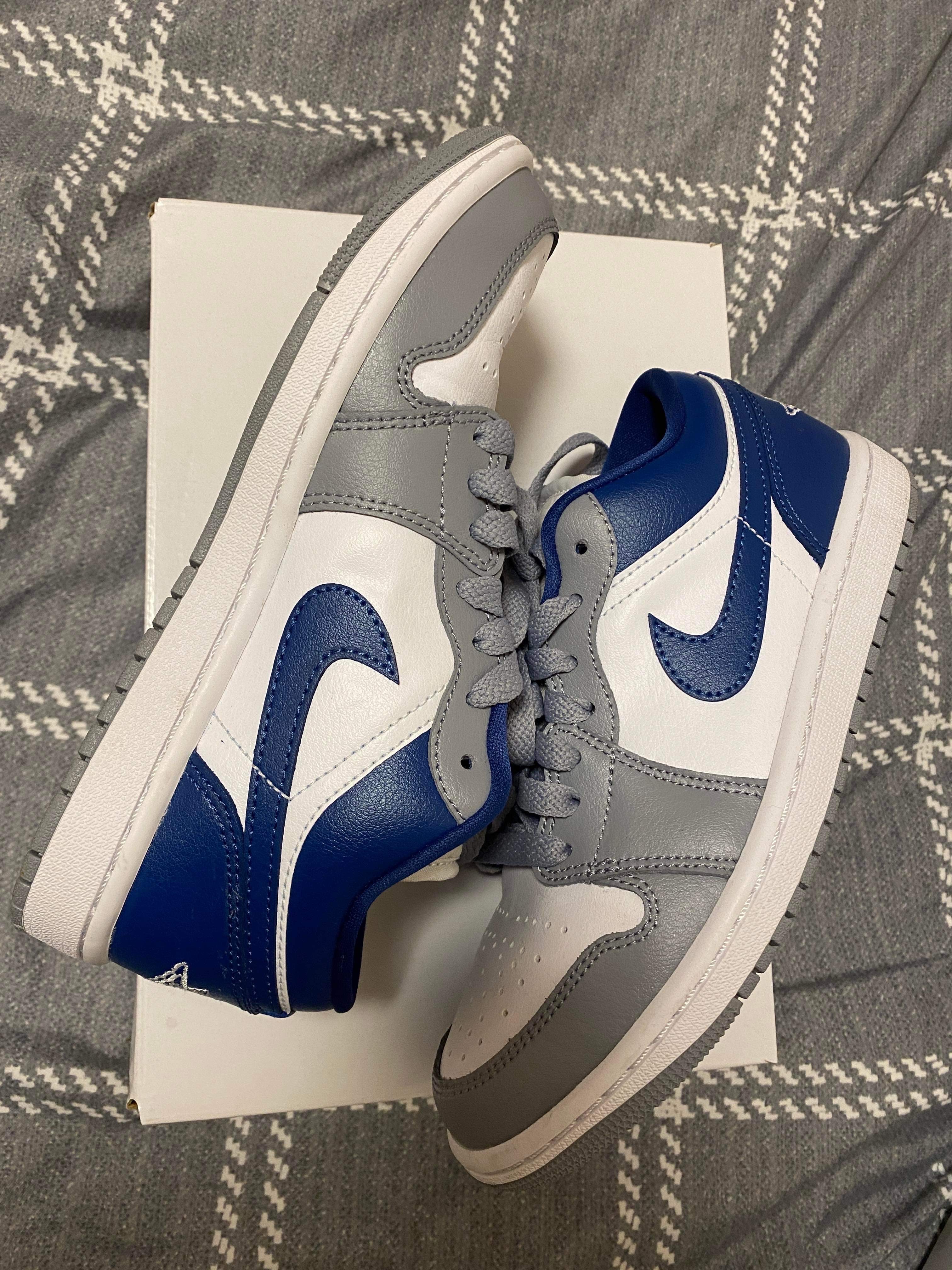 Nike Women's Air Jordan 1 Low "Grey and Blue"