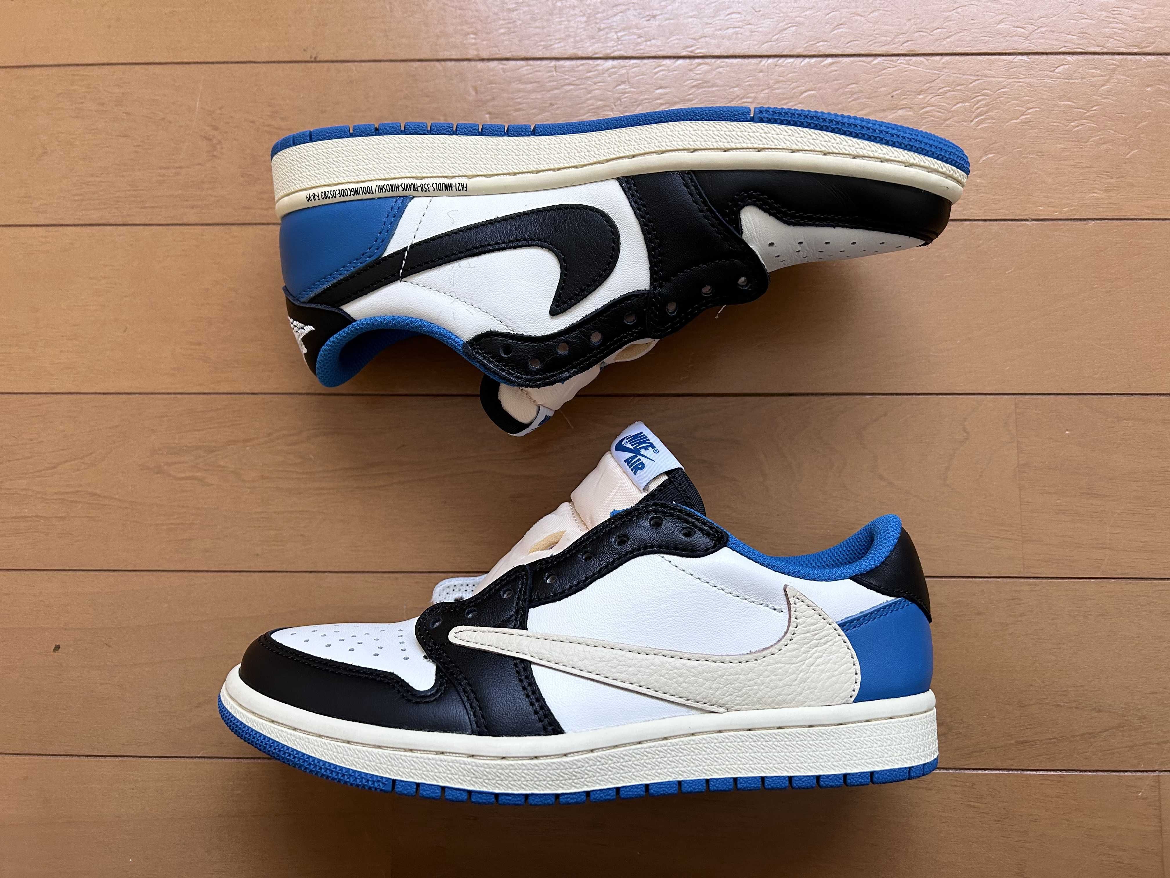 Travis Scott × fragment design × Nike Air Jordan 1 Low OG SP "Military Blue"