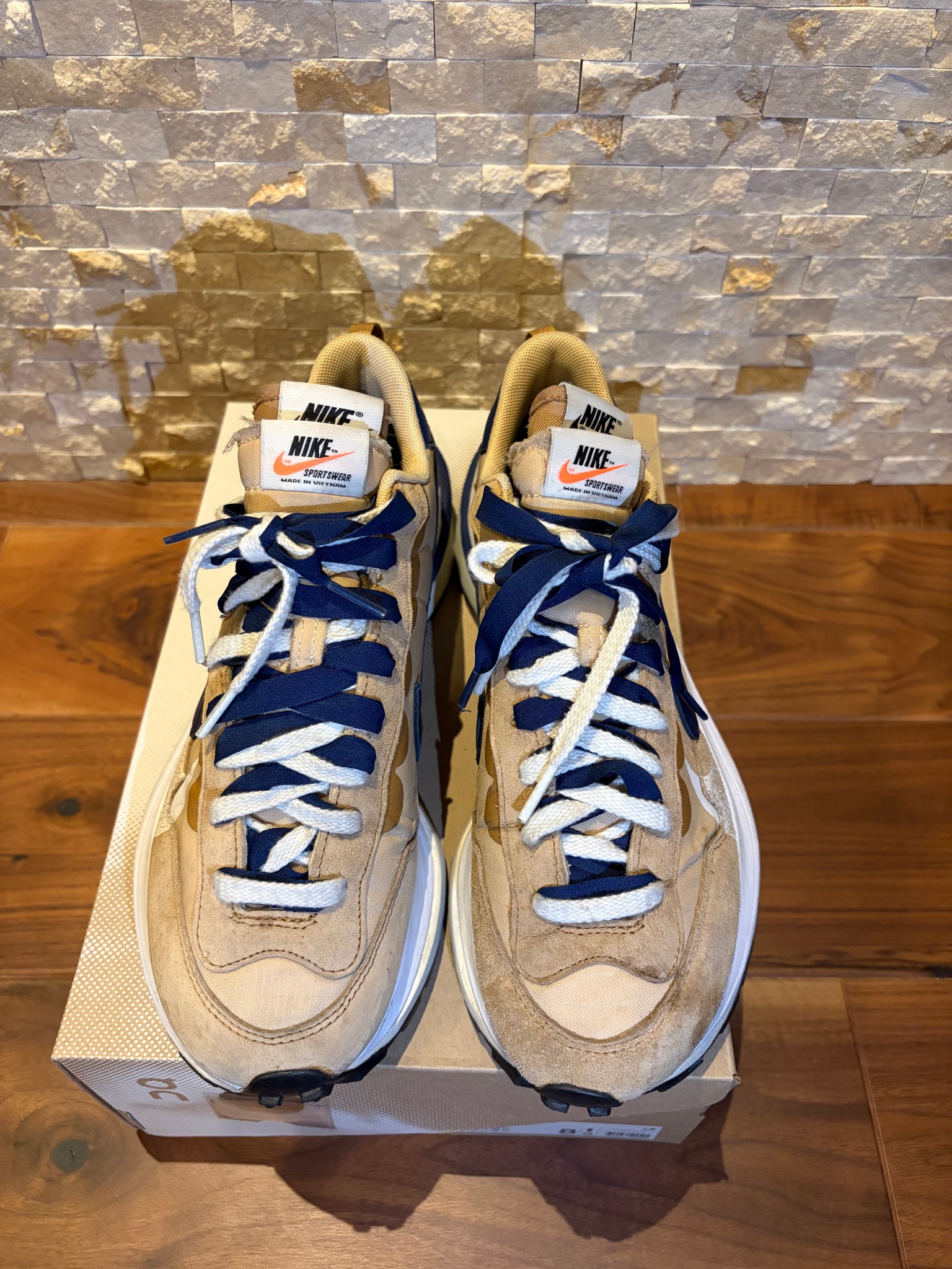 sacai × Nike Vapor Waffle "Sesame and Blue Void"