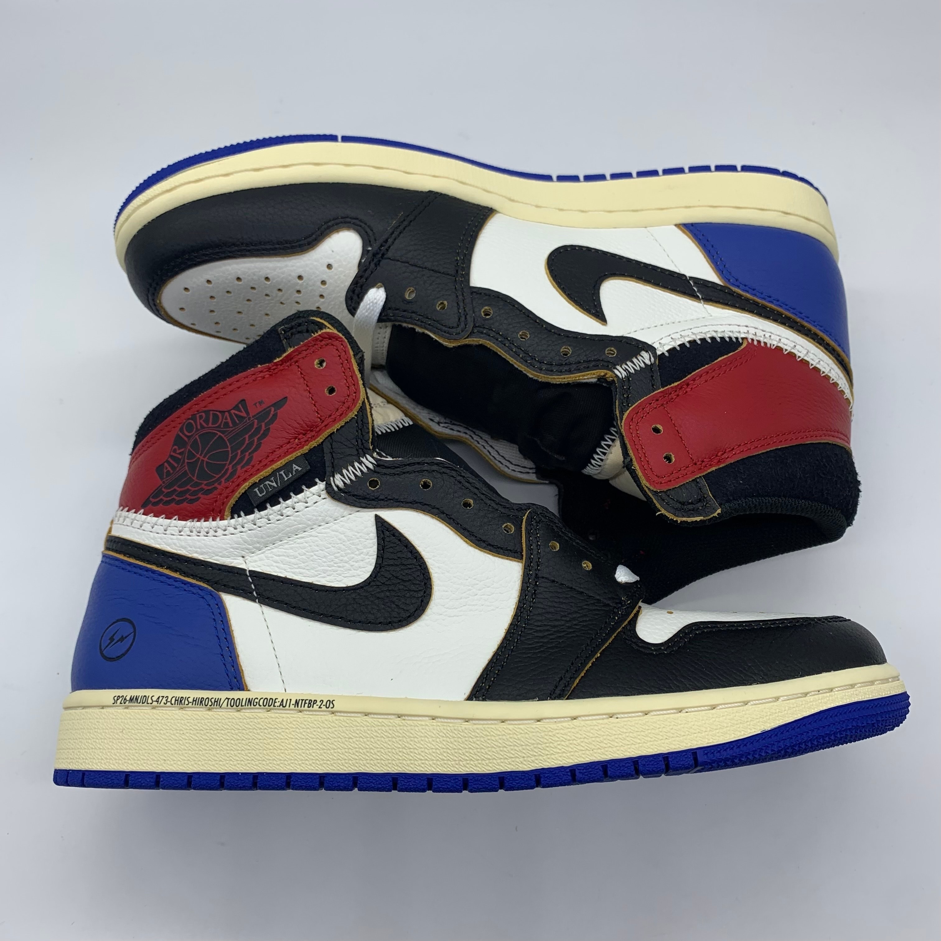 fragment design × UNION × Nike Air Jordan 1 High OG "Black/Varsity Red"