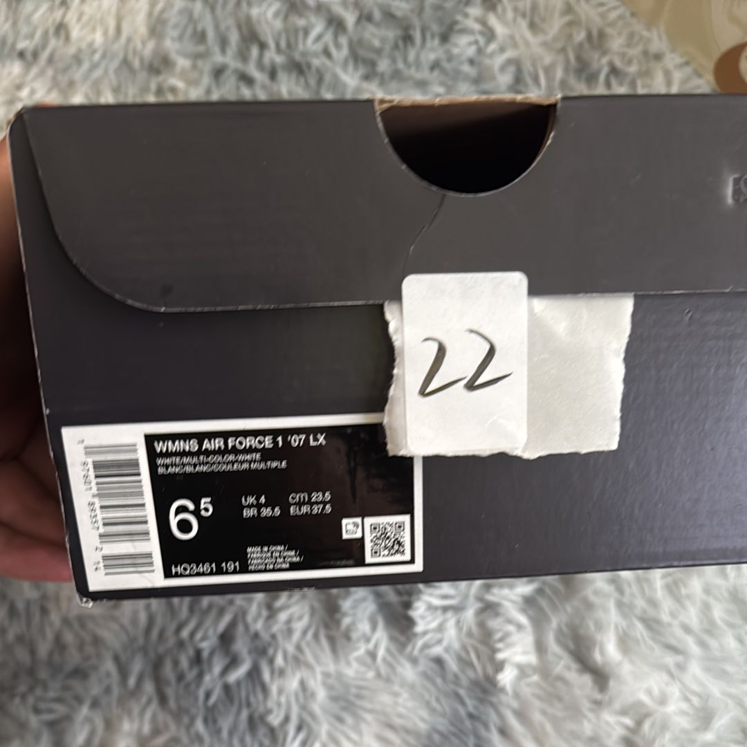 Nike Women's Air Force 1 '07 LX "White/Cool Grey/Multi Color"