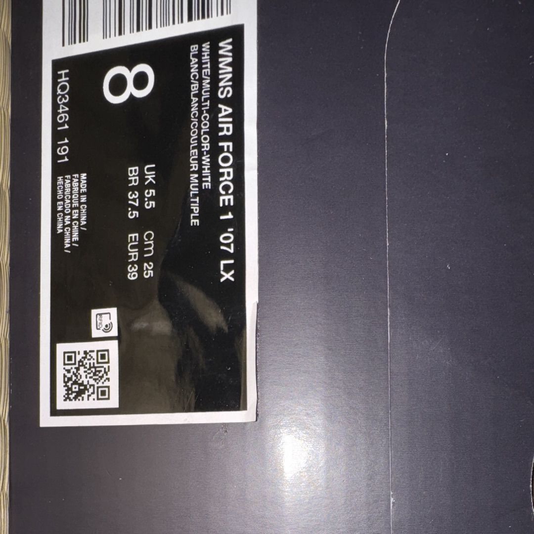 Nike Women's Air Force 1 '07 LX "White/Cool Grey/Multi Color"