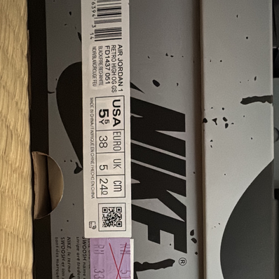 Nike GS Air Jordan 1 Retro High OG "Black and Smoke Grey"