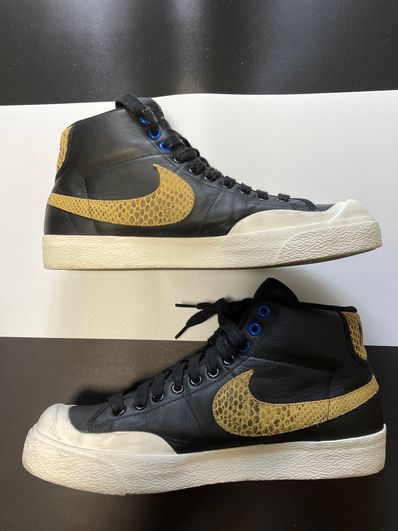 Stussy × Nike All Court Mid "Black/Golden Harvest-Sail"