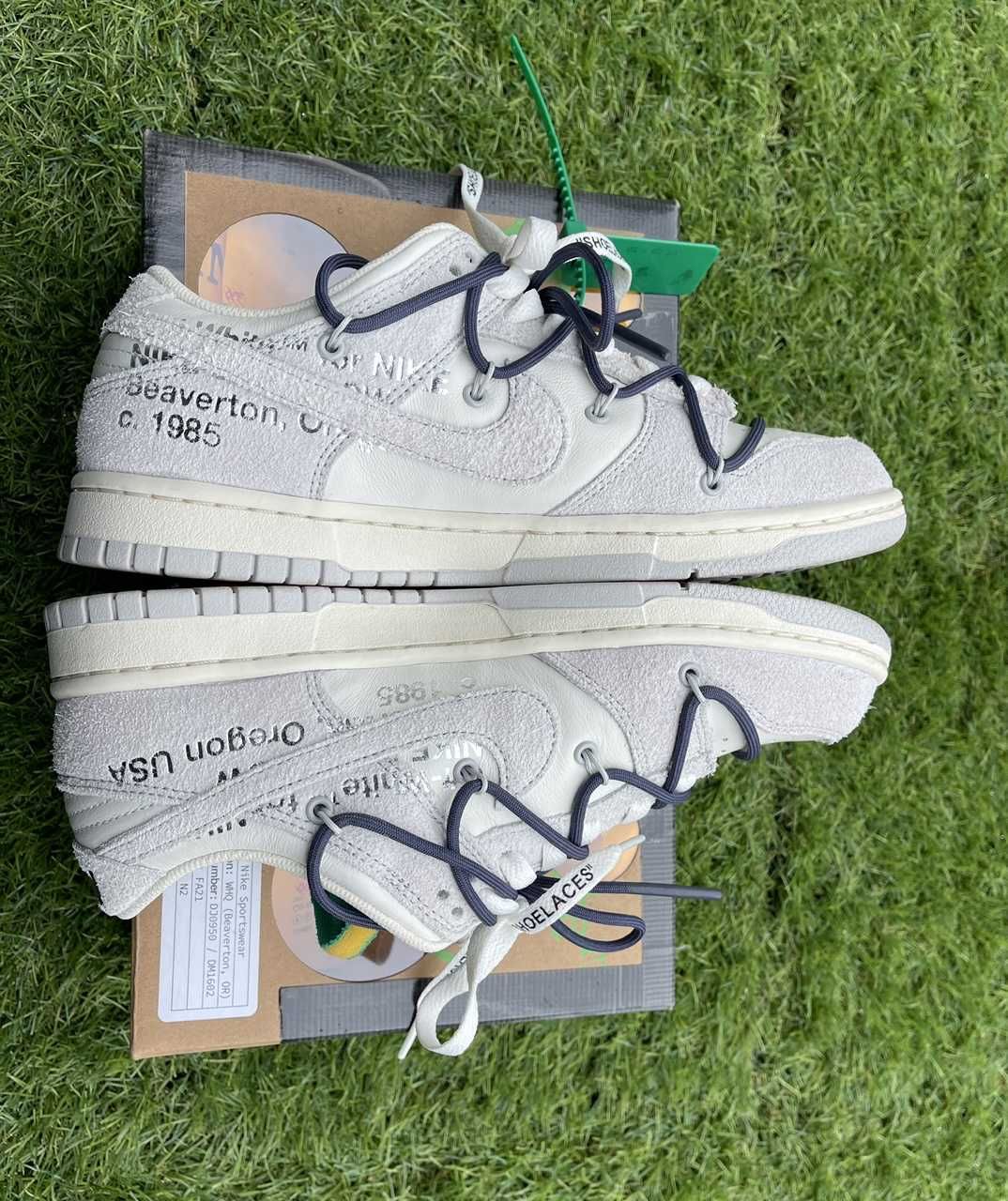 Off-White × Nike Dunk Low "Sail/Neutral Grey/Gridiron"