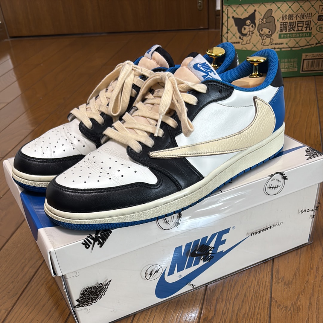 トラヴィススコット × フラグメントデザイン × ナイキ エアジョーダン1 ロー OG SP "ミリタリー ブルー"