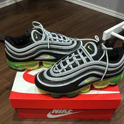 Nike Air Vapormax '97 "Black/Volt-Metallic Silver"