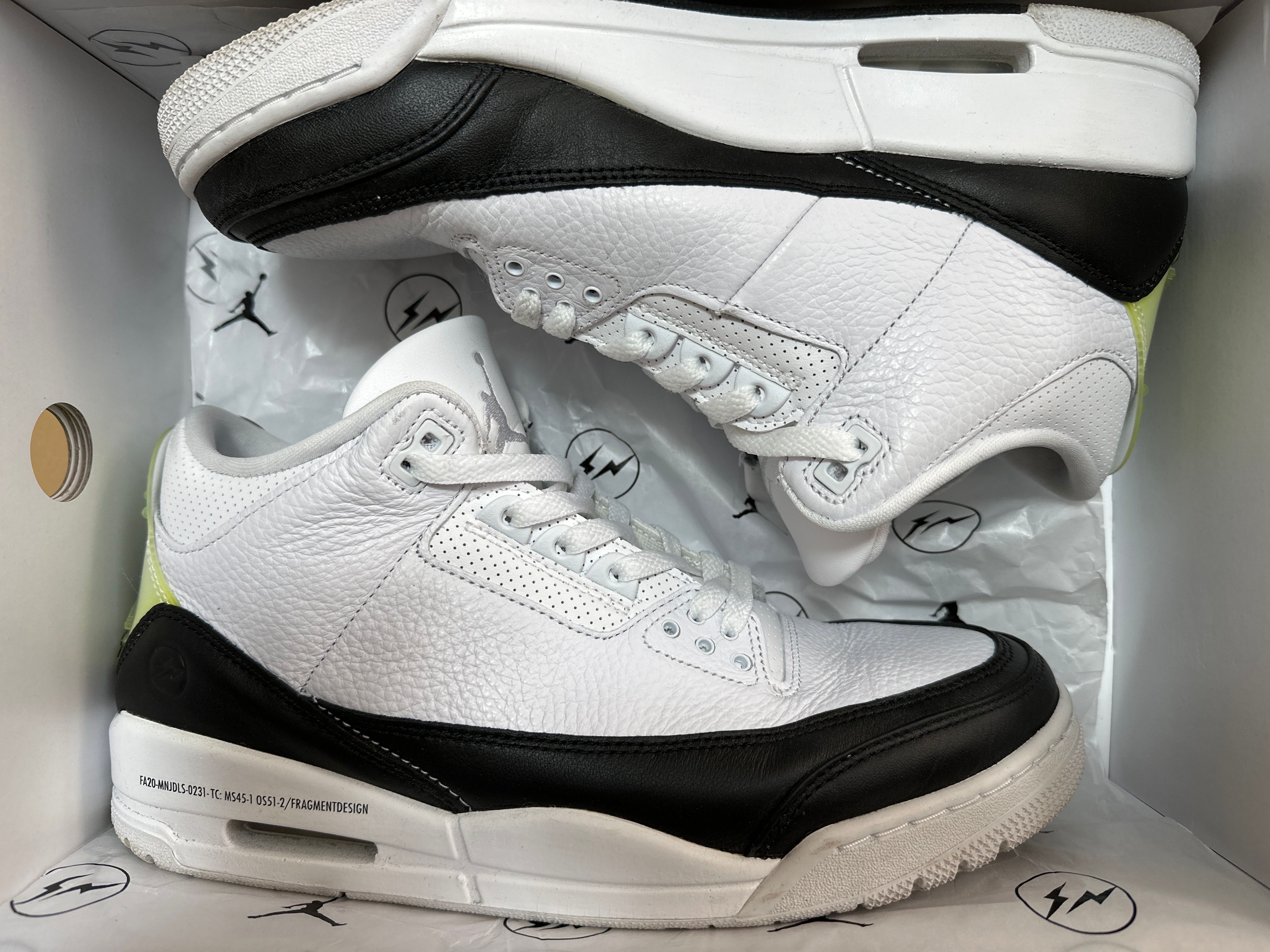 Fragment × Nike Air Jordan 3 "White/Black"