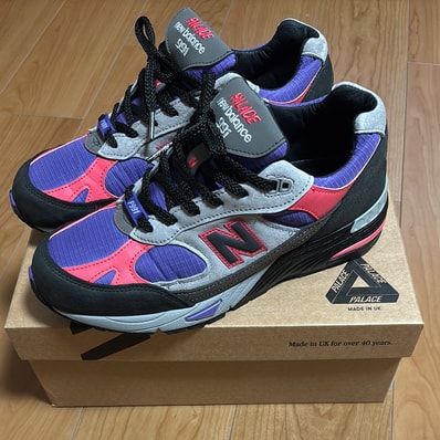Palace × New Balance 991 "Black/Purple"