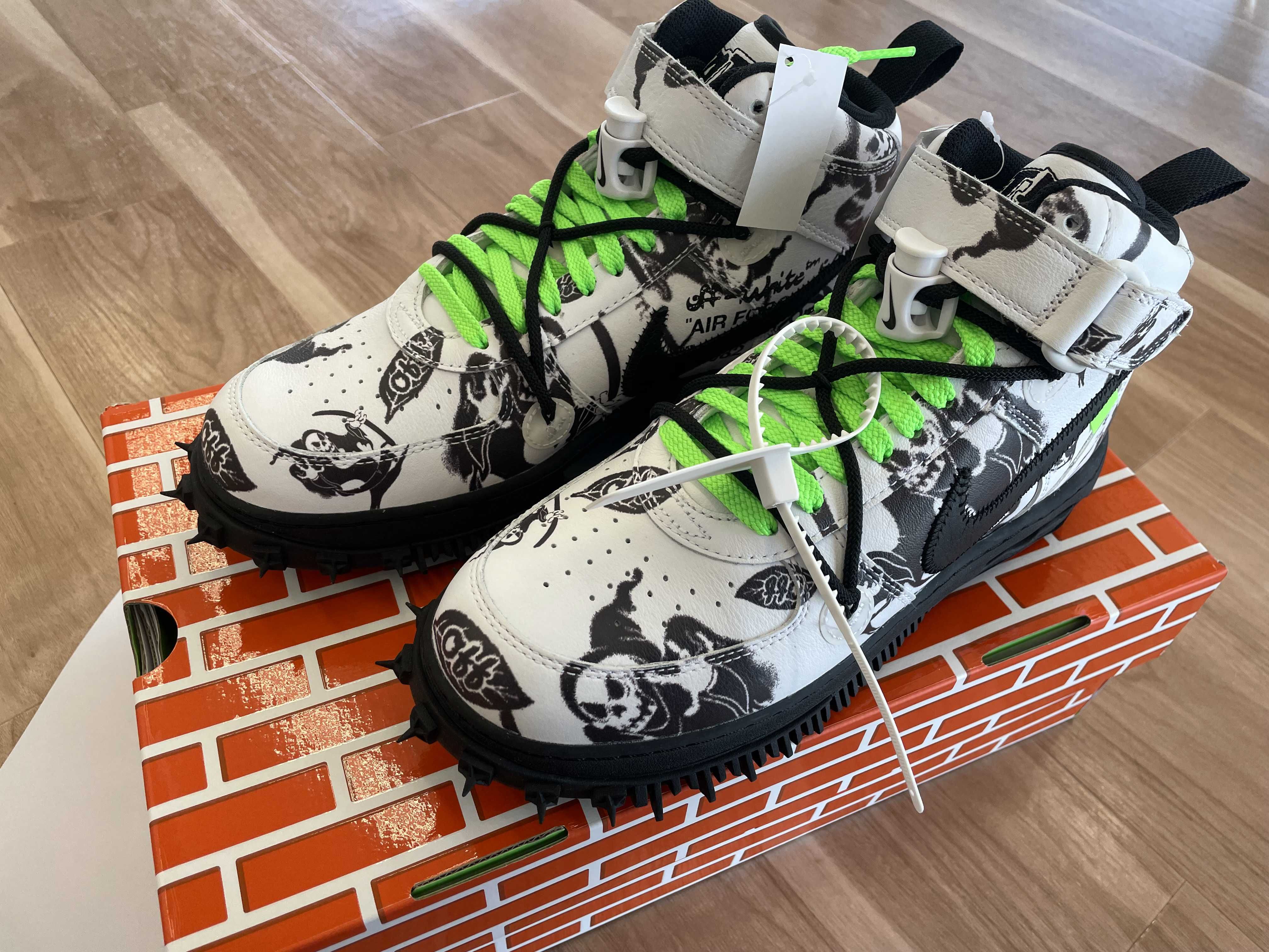 Off-White × Nike Air Force 1 Mid "Grim Reaper"