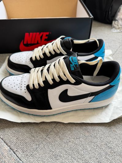Nike Air Jordan 1 Low OG "Black and Dark Powder Blue/UNC"