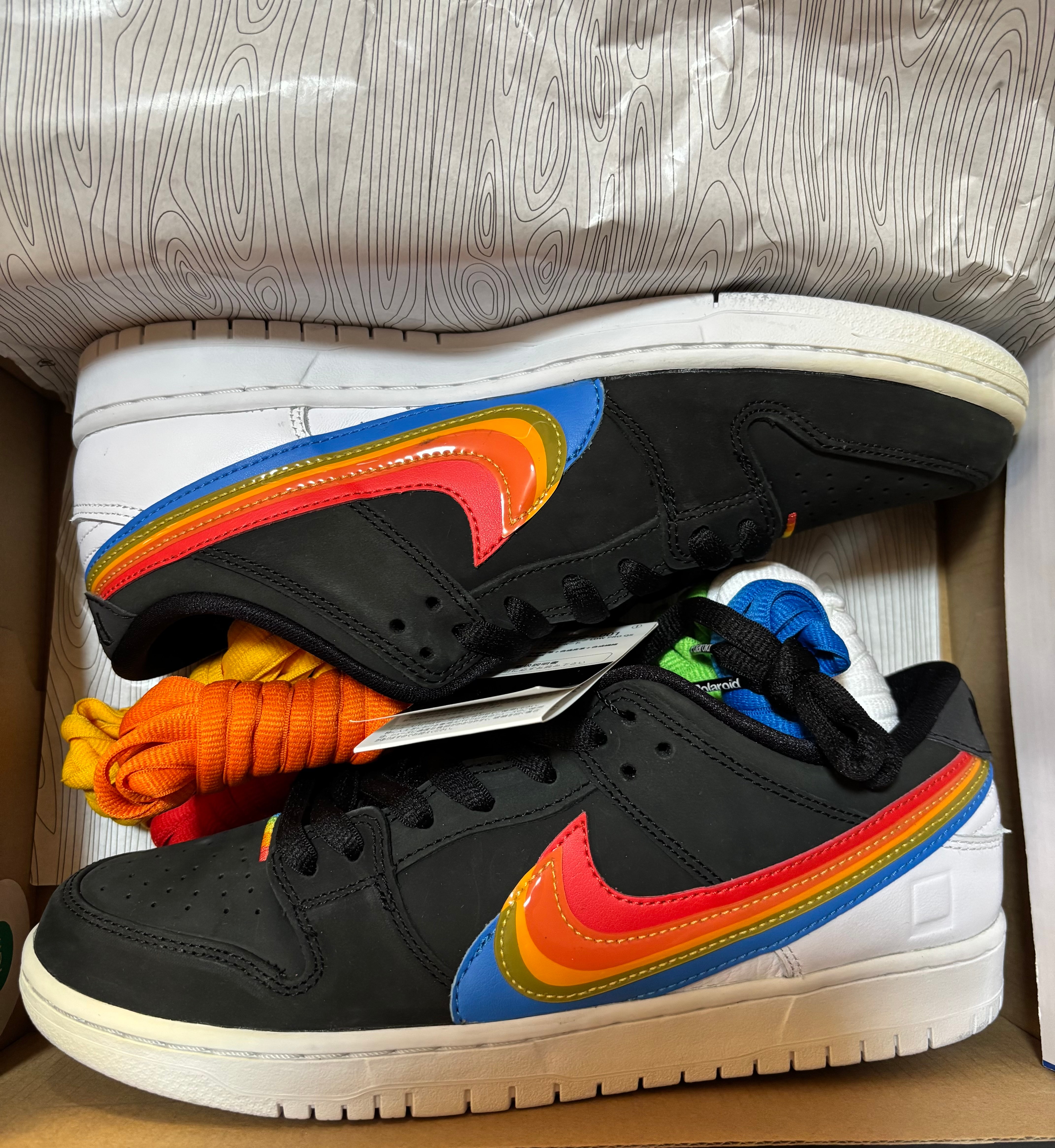 Polaroid × Nike SB Dunk Low Pro QS "Black/White"