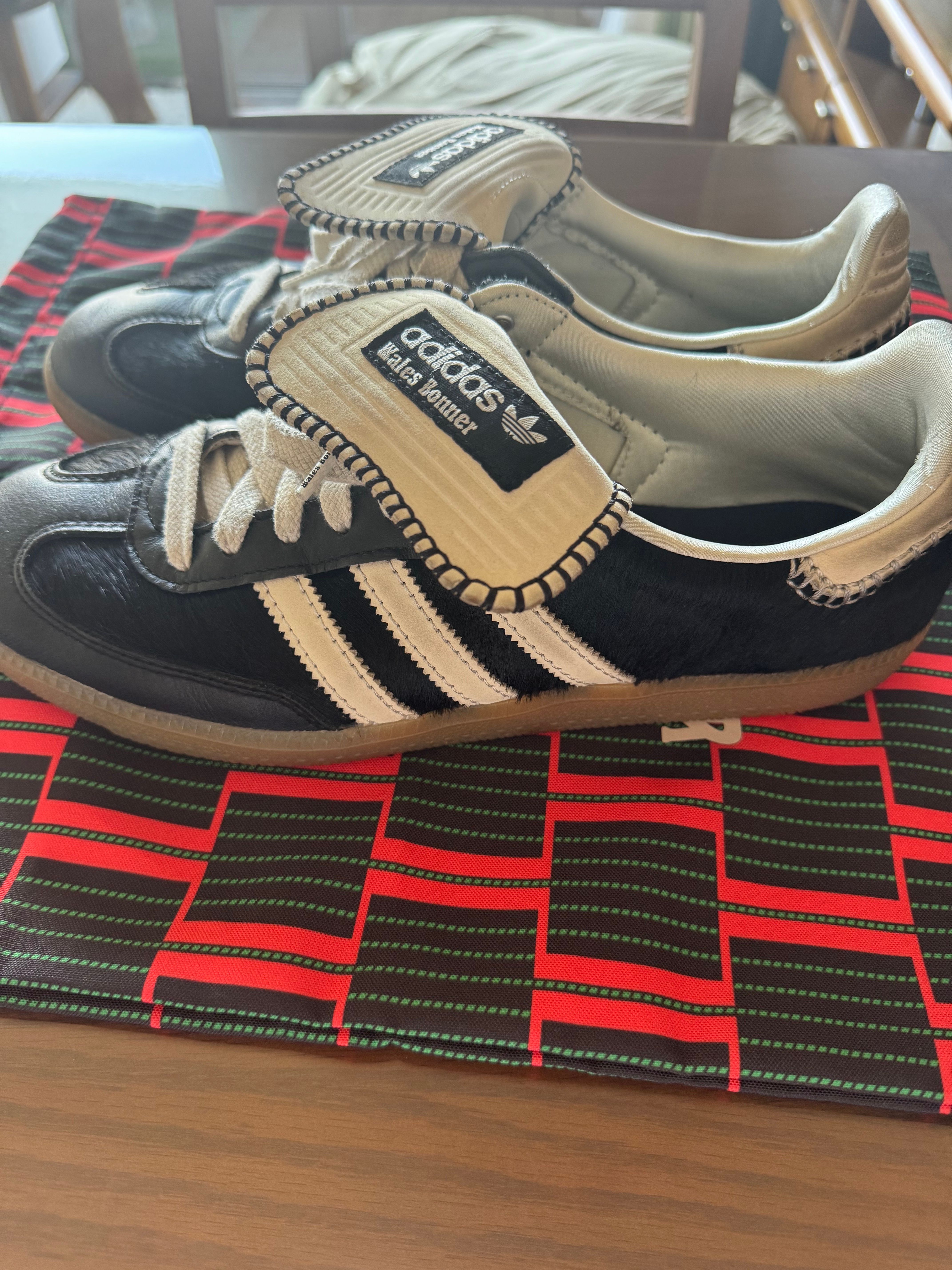 Wales Bonner × adidas Samba Pony Tonal Low "Core Black/Cream White"