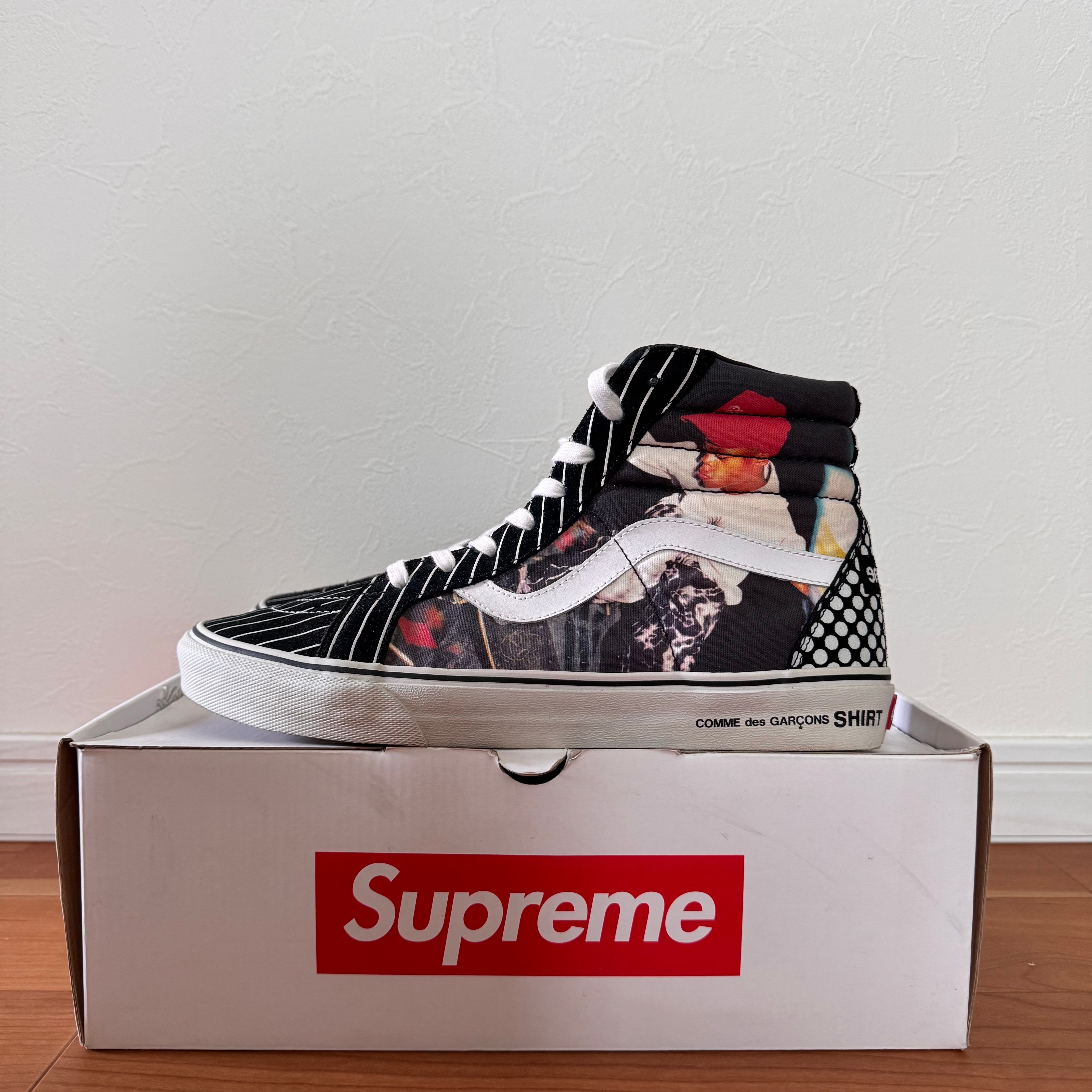 Supreme × COMME des GARCONS SHIRT × Vans SK8-Hi "Black"