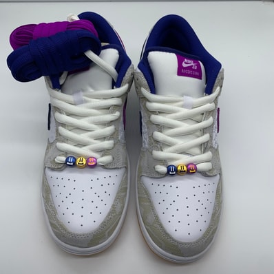 Rayssa Leal × Nike SB Dunk Low PRM "Pure Platinum and Vivid Purple"