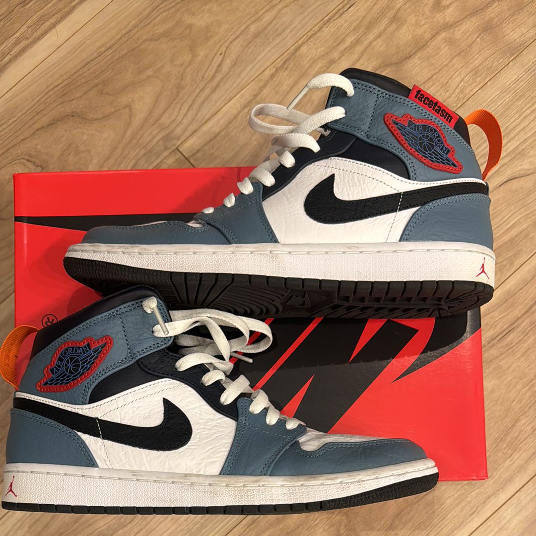 FACETASM × Nike Air Jordan 1 Mid "White/Navy"