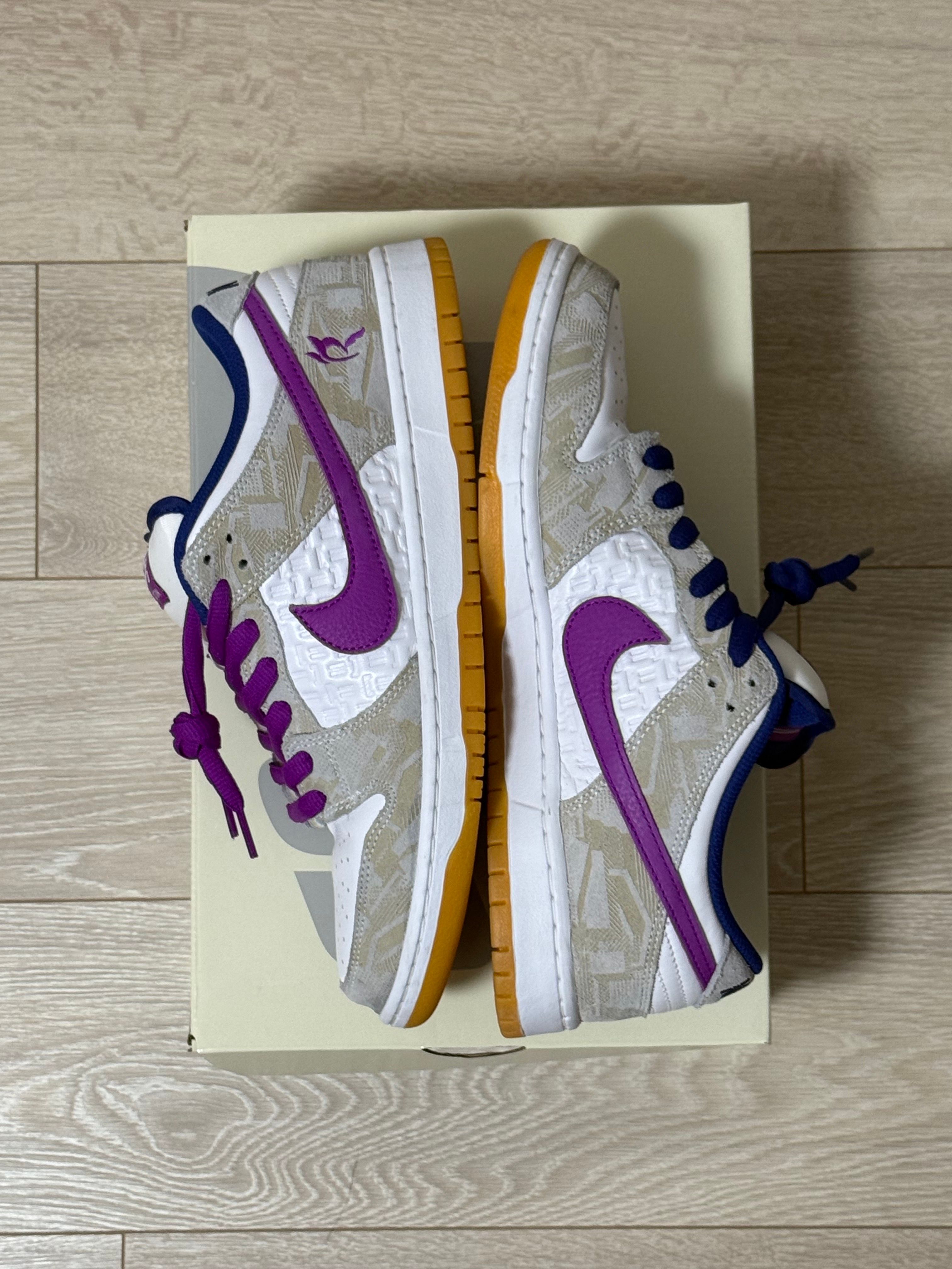 Rayssa Leal × Nike SB Dunk Low PRM "Pure Platinum and Vivid Purple"