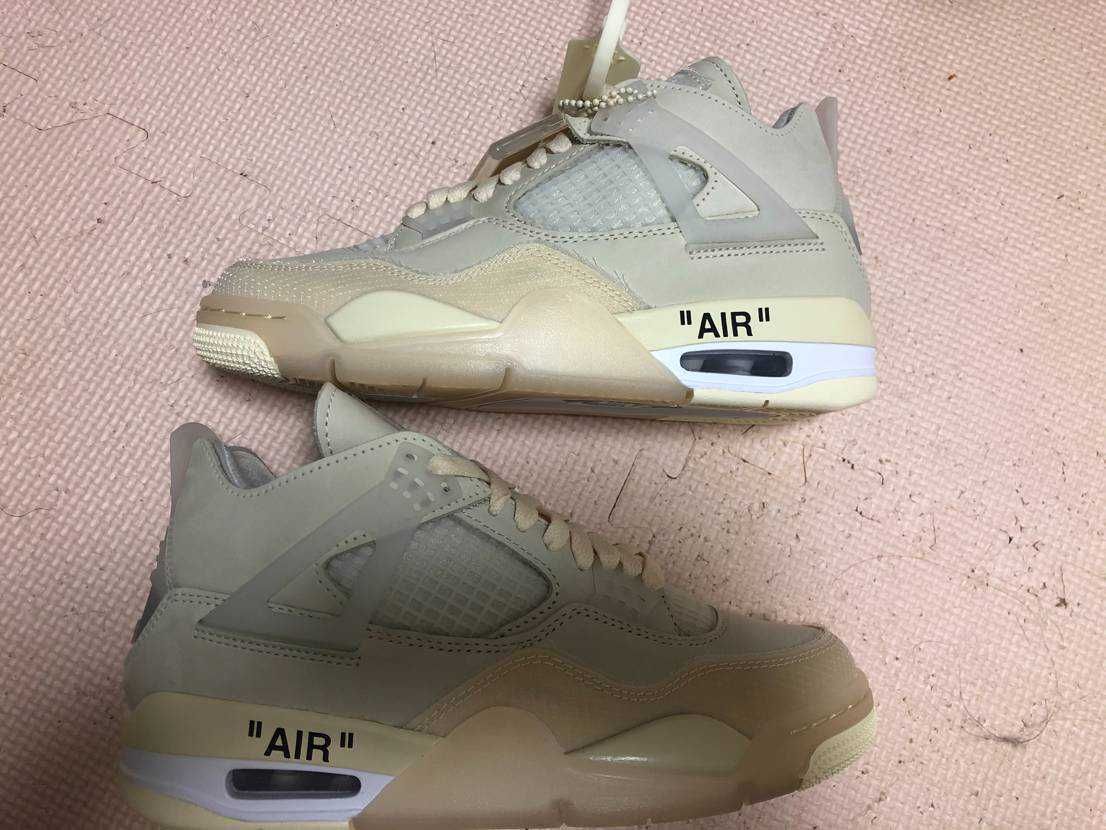 Off-White × Nike Women's Air Jordan 4 SP "Sail"