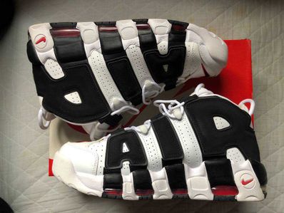 NIKE AIR MORE UPTEMPO "WHITE/BLACK/UNIVERSITY RED"(2020)