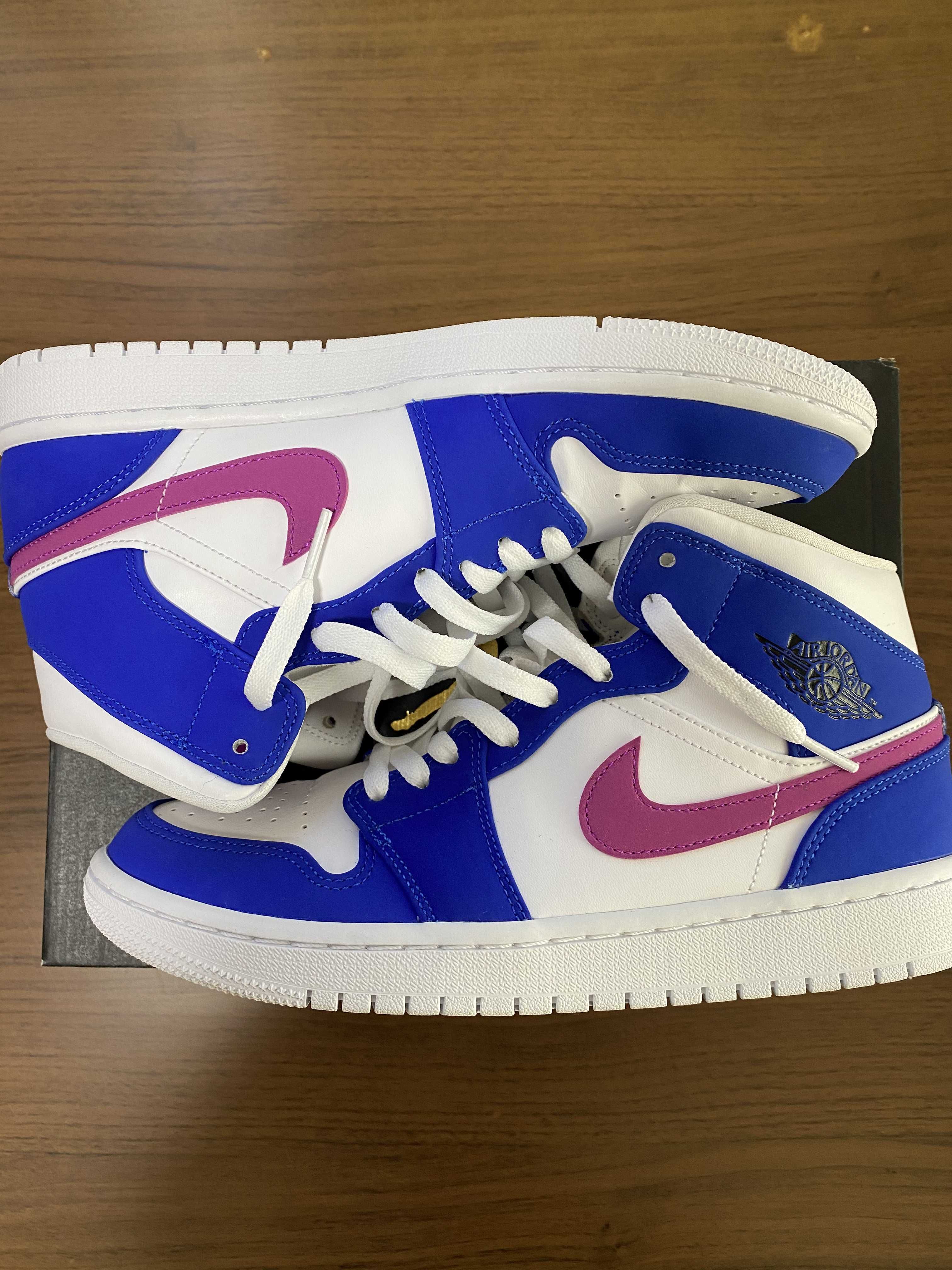 Nike Air Jordan 1 Mid "Hyper Royal/Hyper Violet/White"